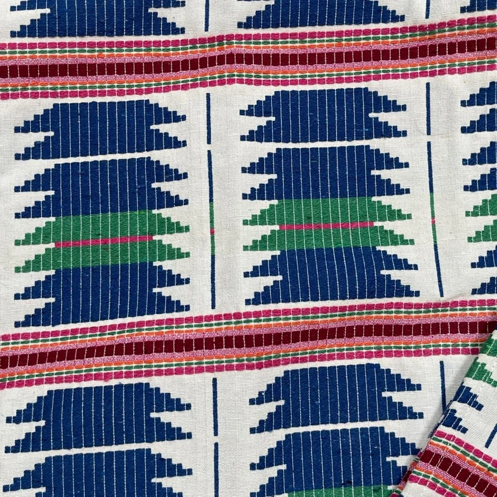 Eightowls‎ Geometric Aztec Southwest Woven Table Runner Blue Green Tassels Boho